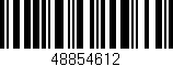 Código de barras (EAN, GTIN, SKU, ISBN): '48854612'