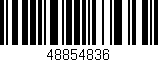 Código de barras (EAN, GTIN, SKU, ISBN): '48854836'