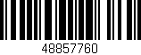 Código de barras (EAN, GTIN, SKU, ISBN): '48857760'