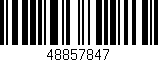 Código de barras (EAN, GTIN, SKU, ISBN): '48857847'