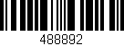 Código de barras (EAN, GTIN, SKU, ISBN): '488892'
