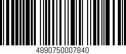 Código de barras (EAN, GTIN, SKU, ISBN): '4890750007840'