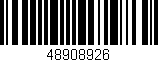 Código de barras (EAN, GTIN, SKU, ISBN): '48908926'