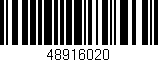 Código de barras (EAN, GTIN, SKU, ISBN): '48916020'