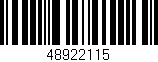 Código de barras (EAN, GTIN, SKU, ISBN): '48922115'