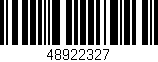 Código de barras (EAN, GTIN, SKU, ISBN): '48922327'