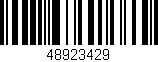 Código de barras (EAN, GTIN, SKU, ISBN): '48923429'