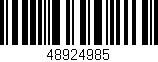 Código de barras (EAN, GTIN, SKU, ISBN): '48924985'