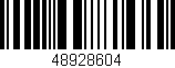 Código de barras (EAN, GTIN, SKU, ISBN): '48928604'