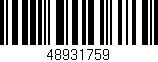 Código de barras (EAN, GTIN, SKU, ISBN): '48931759'