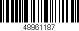 Código de barras (EAN, GTIN, SKU, ISBN): '48961187'