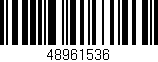 Código de barras (EAN, GTIN, SKU, ISBN): '48961536'