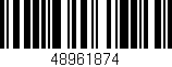 Código de barras (EAN, GTIN, SKU, ISBN): '48961874'