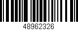 Código de barras (EAN, GTIN, SKU, ISBN): '48962326'