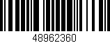 Código de barras (EAN, GTIN, SKU, ISBN): '48962360'
