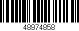 Código de barras (EAN, GTIN, SKU, ISBN): '48974858'