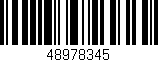 Código de barras (EAN, GTIN, SKU, ISBN): '48978345'
