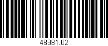 Código de barras (EAN, GTIN, SKU, ISBN): '48981.02'