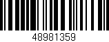 Código de barras (EAN, GTIN, SKU, ISBN): '48981359'