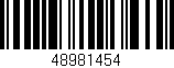 Código de barras (EAN, GTIN, SKU, ISBN): '48981454'