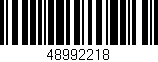 Código de barras (EAN, GTIN, SKU, ISBN): '48992218'