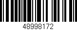 Código de barras (EAN, GTIN, SKU, ISBN): '48998172'