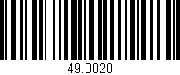 Código de barras (EAN, GTIN, SKU, ISBN): '49.0020'