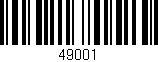 Código de barras (EAN, GTIN, SKU, ISBN): '49001'