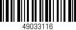 Código de barras (EAN, GTIN, SKU, ISBN): '49033116'