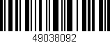 Código de barras (EAN, GTIN, SKU, ISBN): '49038092'