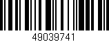 Código de barras (EAN, GTIN, SKU, ISBN): '49039741'