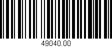 Código de barras (EAN, GTIN, SKU, ISBN): '49040.00'