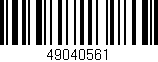 Código de barras (EAN, GTIN, SKU, ISBN): '49040561'