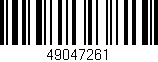 Código de barras (EAN, GTIN, SKU, ISBN): '49047261'