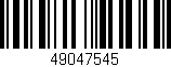 Código de barras (EAN, GTIN, SKU, ISBN): '49047545'