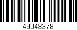 Código de barras (EAN, GTIN, SKU, ISBN): '49048378'