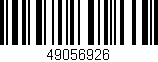Código de barras (EAN, GTIN, SKU, ISBN): '49056926'