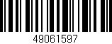 Código de barras (EAN, GTIN, SKU, ISBN): '49061597'
