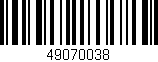 Código de barras (EAN, GTIN, SKU, ISBN): '49070038'