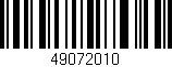 Código de barras (EAN, GTIN, SKU, ISBN): '49072010'