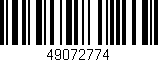 Código de barras (EAN, GTIN, SKU, ISBN): '49072774'