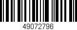 Código de barras (EAN, GTIN, SKU, ISBN): '49072796'