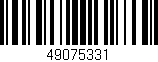 Código de barras (EAN, GTIN, SKU, ISBN): '49075331'