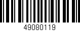 Código de barras (EAN, GTIN, SKU, ISBN): '49080119'