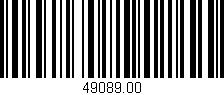 Código de barras (EAN, GTIN, SKU, ISBN): '49089.00'