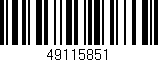 Código de barras (EAN, GTIN, SKU, ISBN): '49115851'