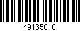 Código de barras (EAN, GTIN, SKU, ISBN): '49165818'