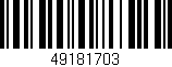 Código de barras (EAN, GTIN, SKU, ISBN): '49181703'