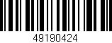 Código de barras (EAN, GTIN, SKU, ISBN): '49190424'
