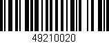 Código de barras (EAN, GTIN, SKU, ISBN): '49210020'